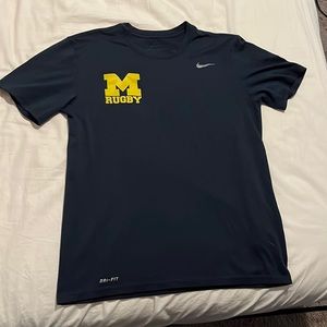 Authentic NIKE Dri-Fit University of Michigan Rugby Shirt